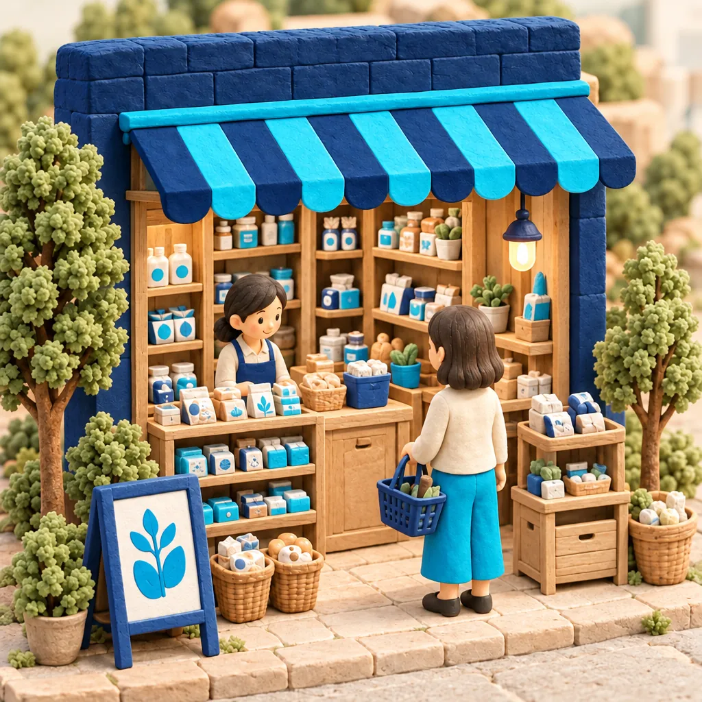 小売店の模型（イメージ）
